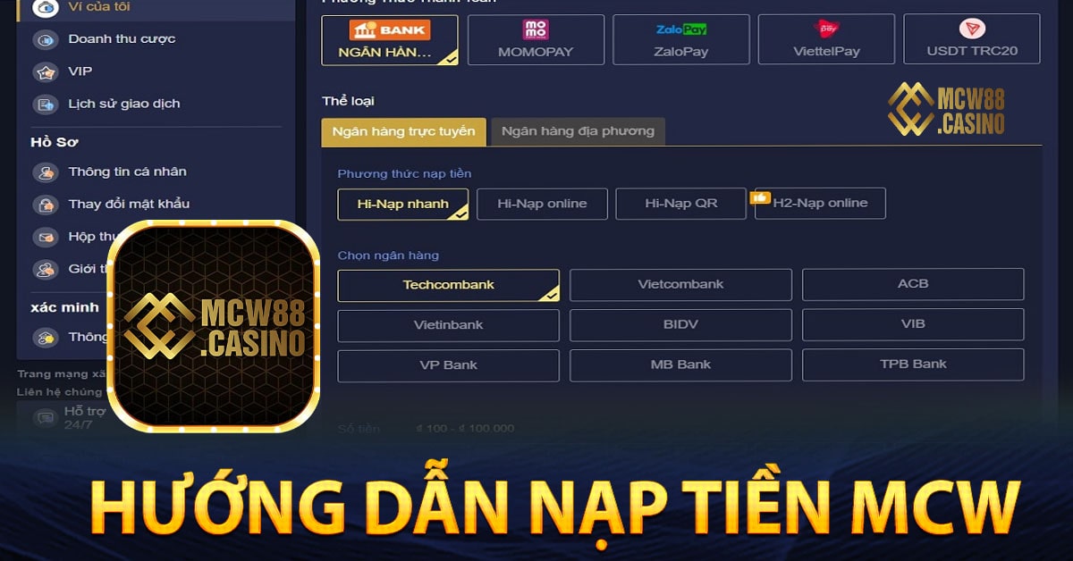 Hướng dẫn nạp tiền MCW